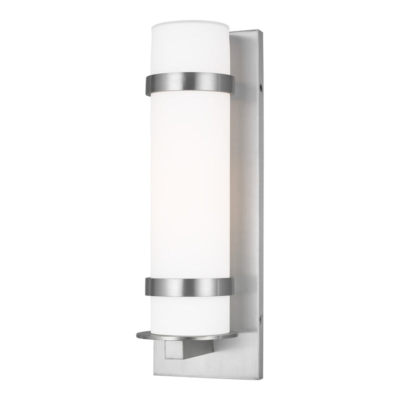 Generation Lighting 8618301-04 One Light Outdoor Wall Lantern, Satin Aluminum