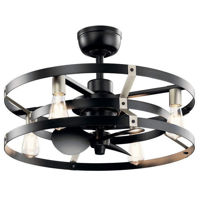 Kichler 300040SBK 25" Ceiling Fan, Satin Black