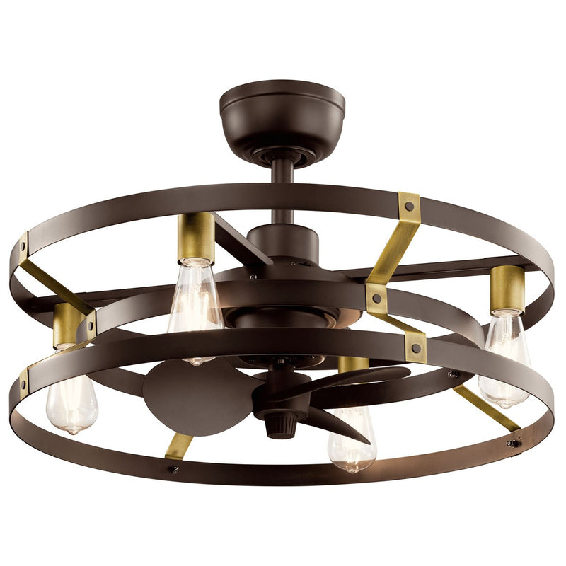 Kichler 300040SNB 25" Ceiling Fan, Satin Natural Bronze