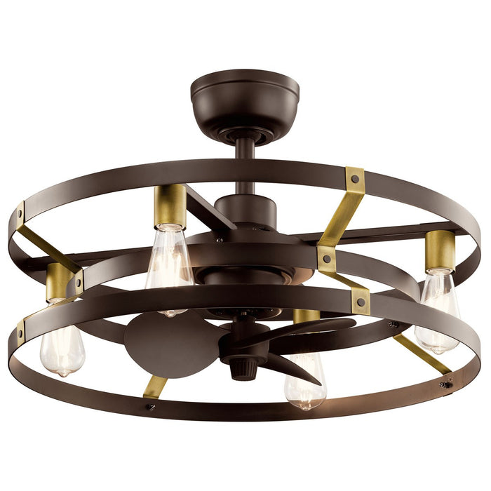Kichler 300040SNB 25" Ceiling Fan, Satin Natural Bronze