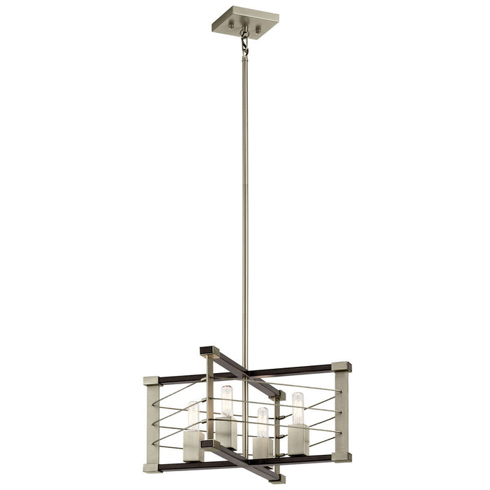 Kichler 44253MOK Four Light Pendant, Midnight Oak