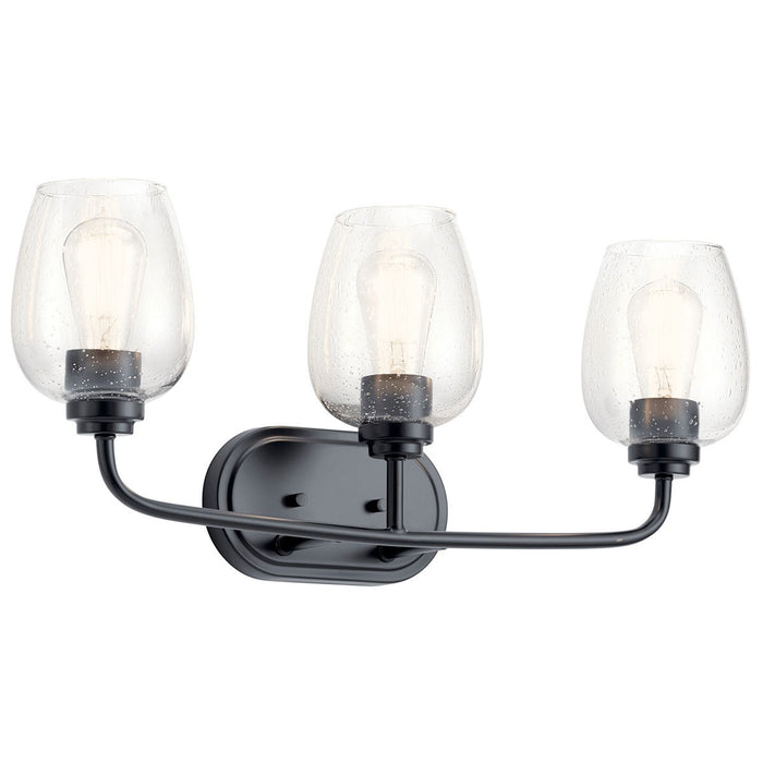 Kichler 45129BKCS Three Light Bath, Black