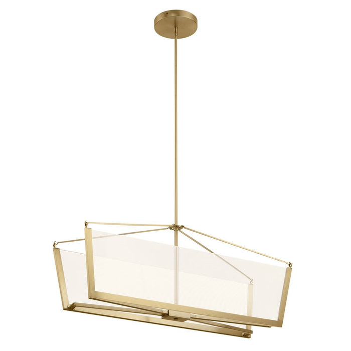 Kichler 52293CGLED LED Linear Chandelier, Champagne Gold