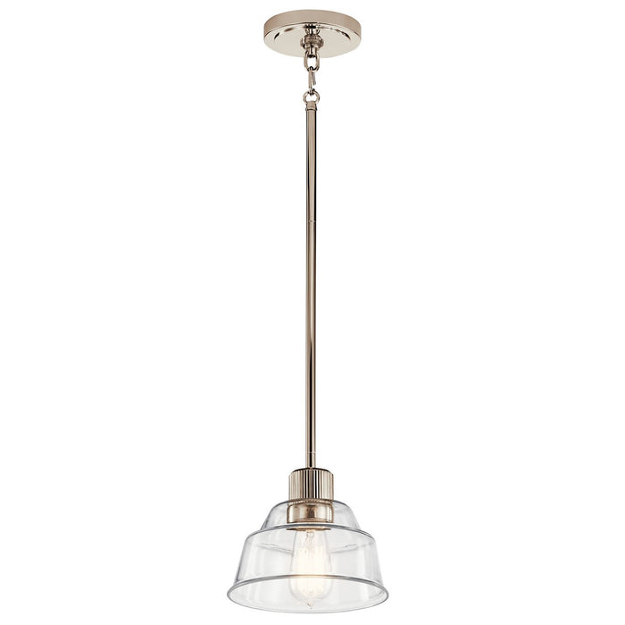 Kichler 52405PN One Light Mini Pendant, Polished Nickel