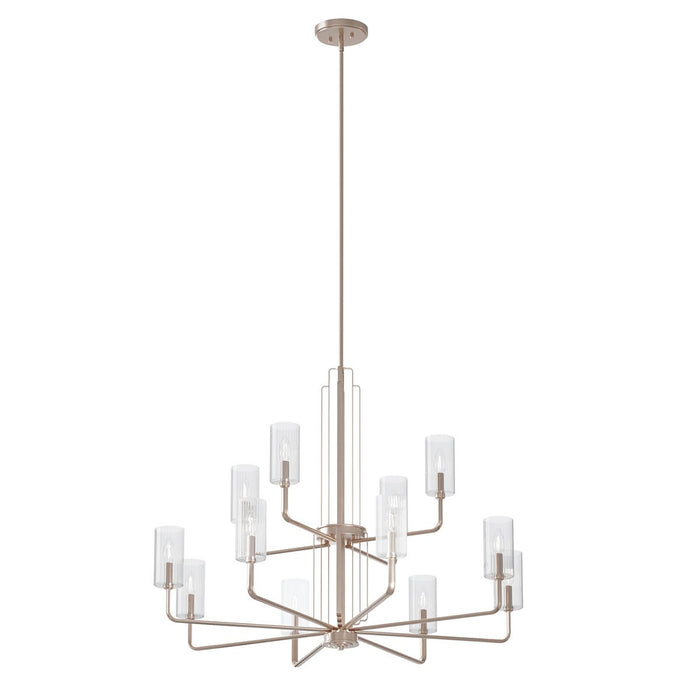 Kichler 52412PN 12 Light Chandelier, Polished Nickel