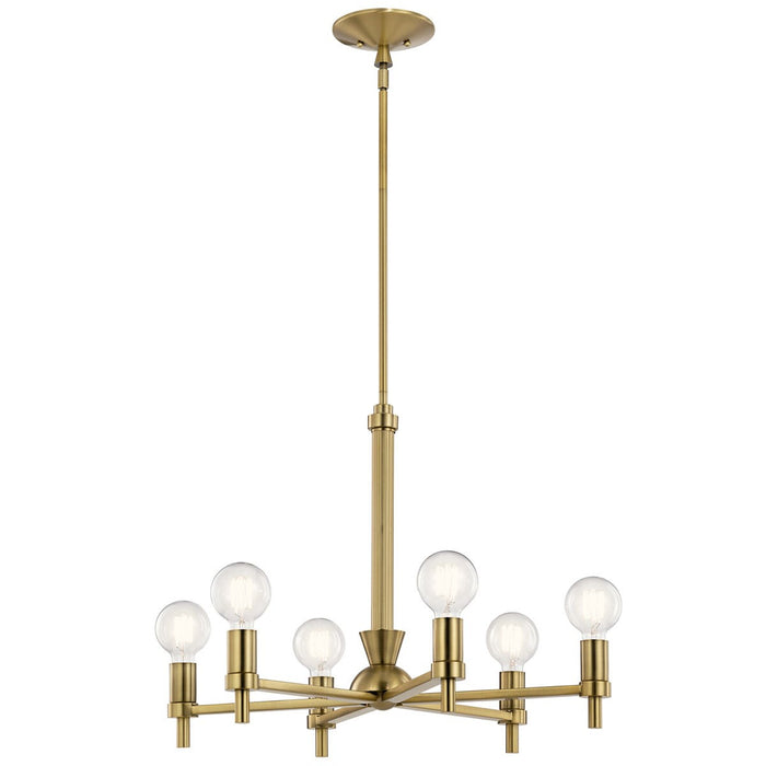 Kichler 52424BNB Six Light Chandelier, Brushed Natural Brass