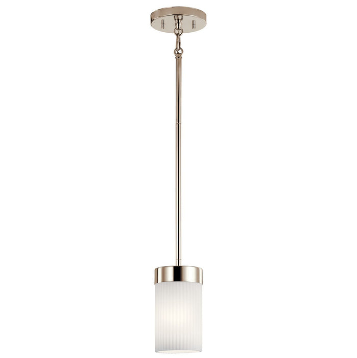 Kichler 52431PN One Light Mini Pendant, Polished Nickel