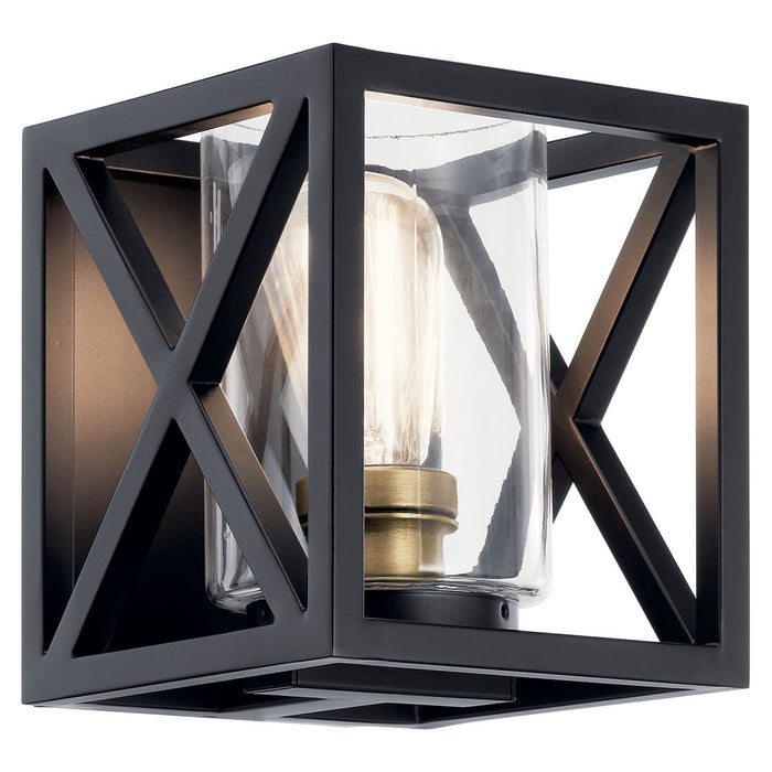 Kichler 55063BK One Light Wall Sconce, Black