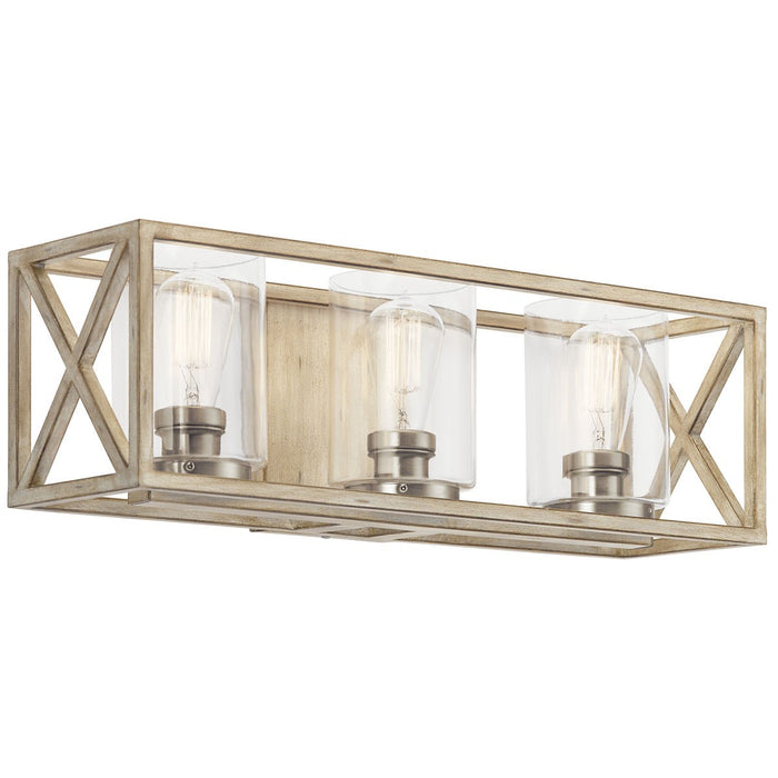 Kichler 55065DAW Three Light Bath, Distressed Antique White