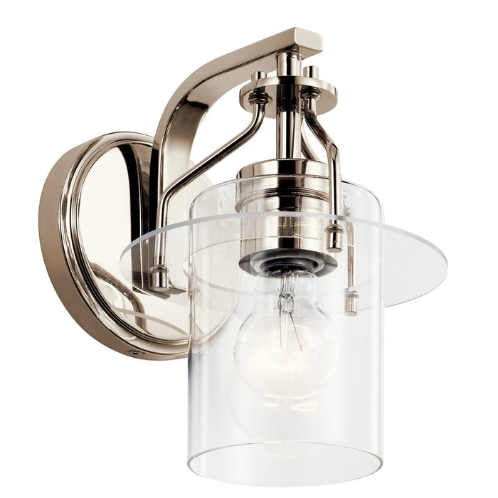 Kichler 55077PN One Light Wall Sconce, Polished Nickel