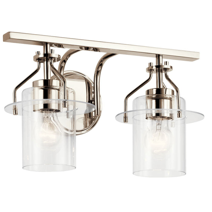 Kichler 55078PN Two Light Bath, Polished Nickel