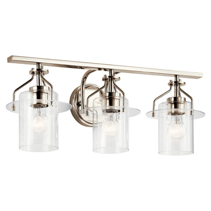 Kichler 55079PN Three Light Bath, Polished Nickel