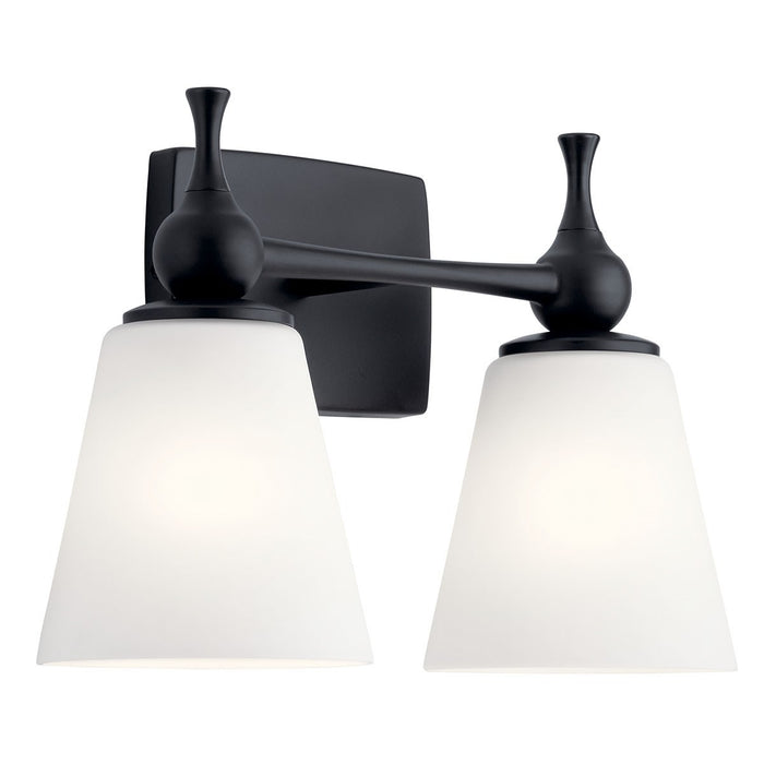 Kichler 55091BK Two Light Bath, Black