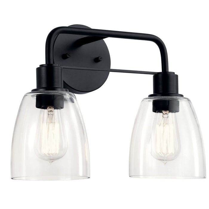Kichler 55101BK Two Light Bath, Black