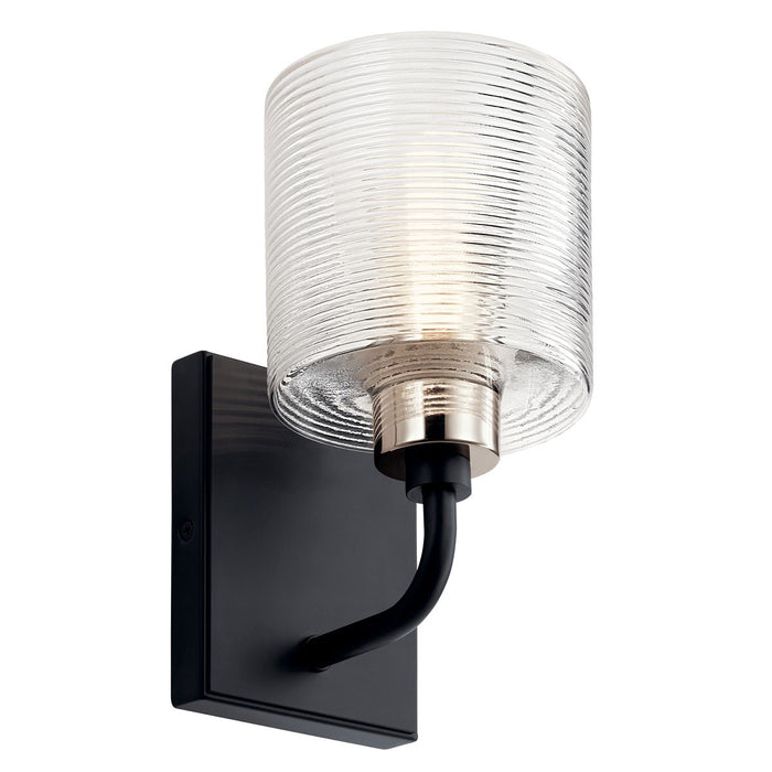 Kichler 55105BK One Light Wall Sconce, Black
