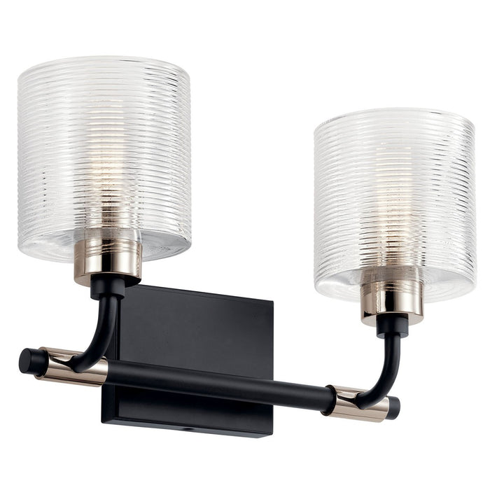 Kichler 55106BK Two Light Bath, Black