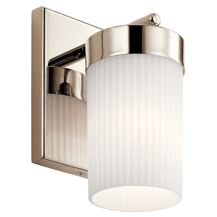 Kichler 55110PN One Light Wall Sconce, Polished Nickel