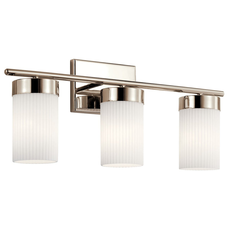 Kichler 55112PN Three Light Bath, Polished Nickel