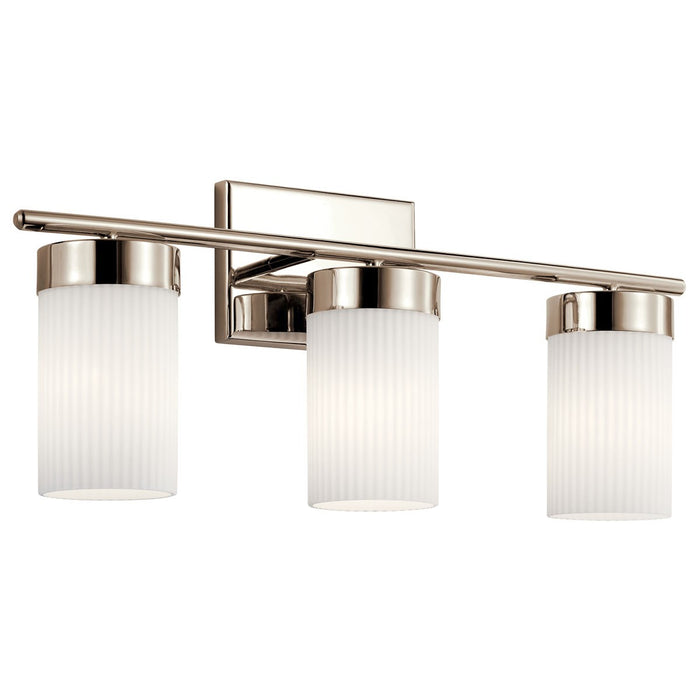 Kichler 55112PN Three Light Bath, Polished Nickel