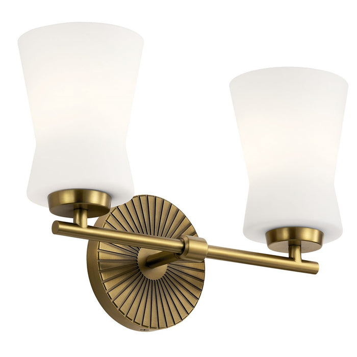 Kichler 55116BNB Two Light Bath, Brushed Natural Brass