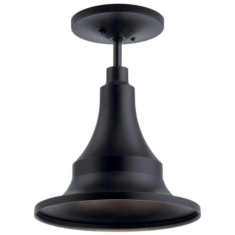 Kichler 59057BKT One Light Outdoor Pendant, Textured Black