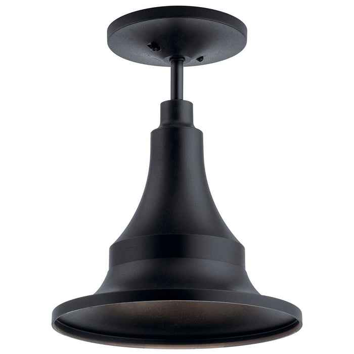 Kichler 59057BKT One Light Outdoor Pendant, Textured Black