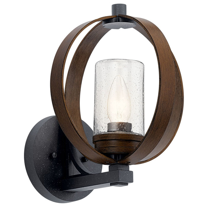 Kichler 59066AUB One Light Outdoor Wall Mount, Auburn Stained