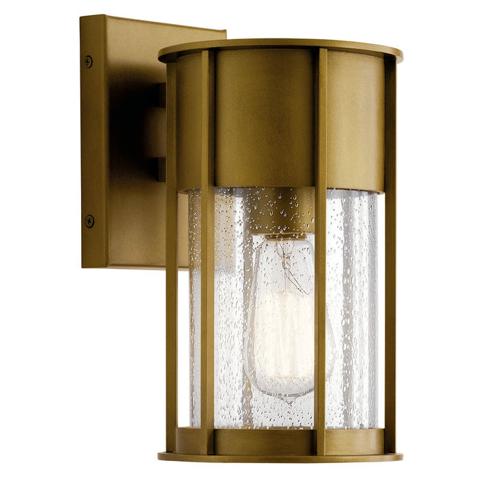 Kichler 59079NBR One Light Outdoor Wall Mount, Natural Brass