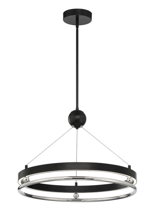 Metropolitan N7993-572-L LED Pendant, Coal W/ Polished Nickel Highli