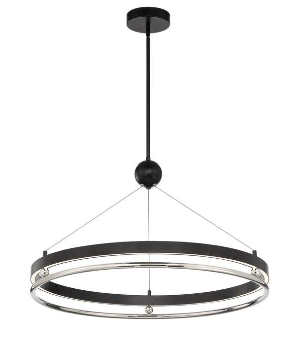 Metropolitan N7994-572-L LED Pendant, Coal W/ Polished Nickel Highli