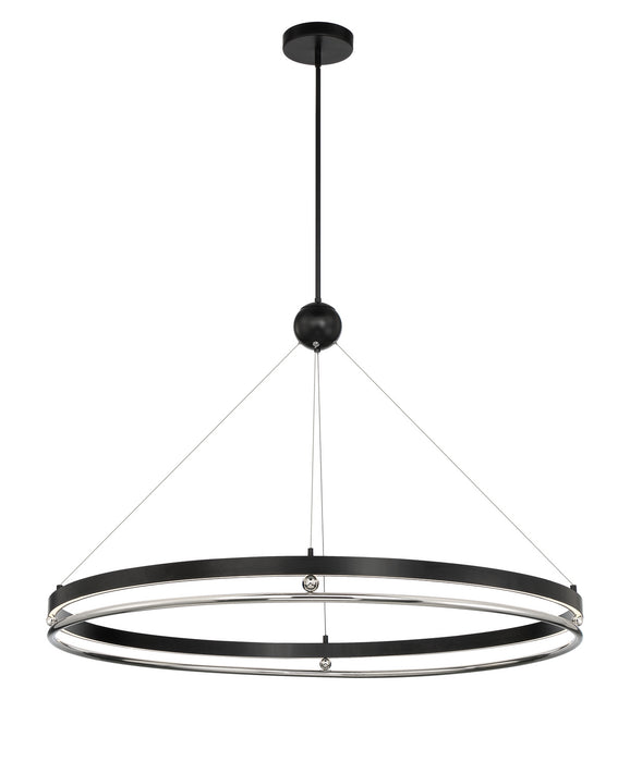 Metropolitan N7995-572-L LED Pendant, Coal W/ Polished Nickel Highli