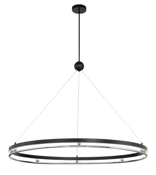 Metropolitan N7996-572-L LED Pendant, Coal W/ Polished Nickel Highli