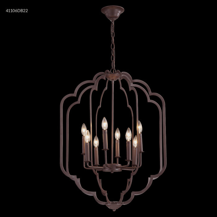 James R. Moder 41106DB22 Eight Light Chandelier, Dark Brown