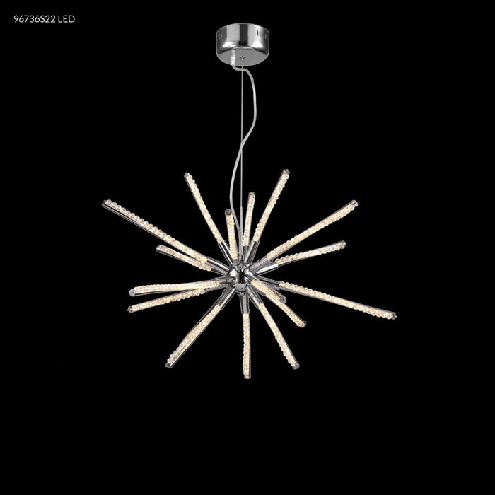 James R. Moder 96736S22LED LED Chandelier, Silver