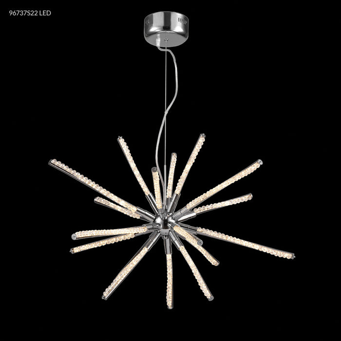 James R. Moder 96737S22LED LED Chandelier, Silver
