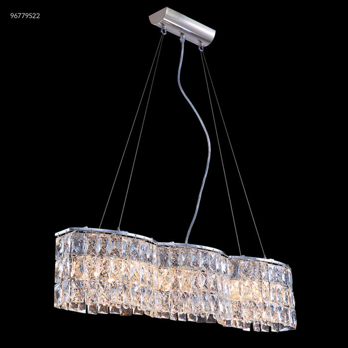 James R. Moder 96779S22 Nine Light Chandelier, Silver