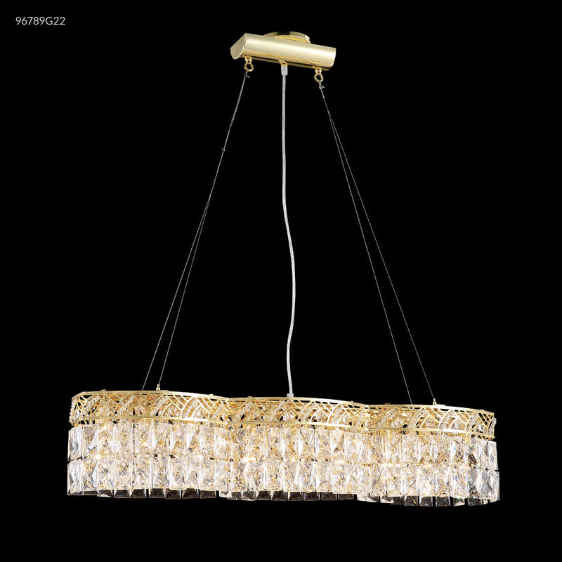 James R. Moder 96789G22 Nine Light Bar Light, Gold