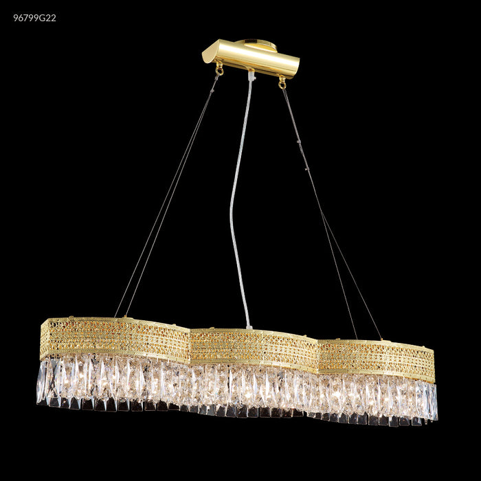 James R. Moder 96799G22 Nine Light Bar Light, Silver