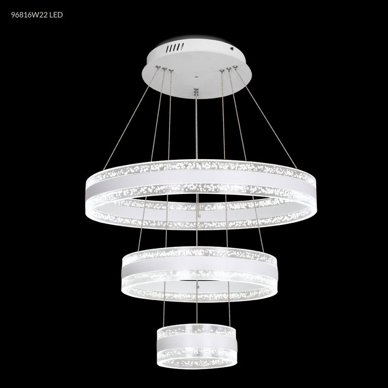 James R. Moder 96816W22LED LED Chandelier, White