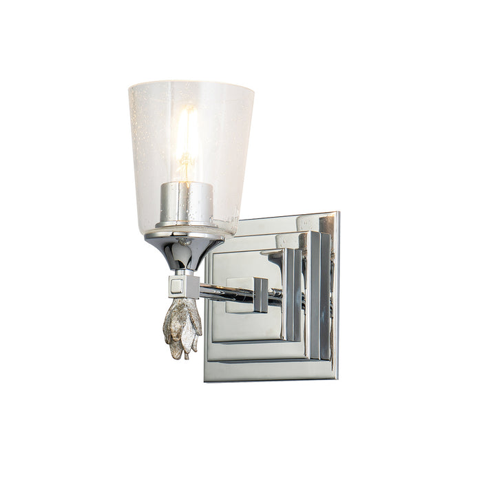 Lucas + McKearn BB1022PC-1-F1S One Light Wall Sconce, Polished Chrome