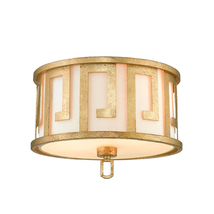 Lucas + McKearn GN/Lemuria/F Two Light Flush Mount, Distressed Gold