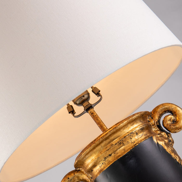 Lucas + McKearn TA1150 One Light Table Lamp, Black/Gold