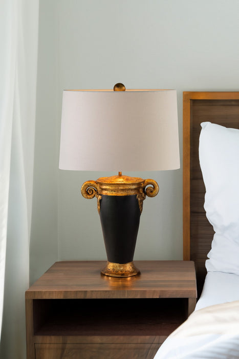 Lucas + McKearn TA1150 One Light Table Lamp, Black/Gold