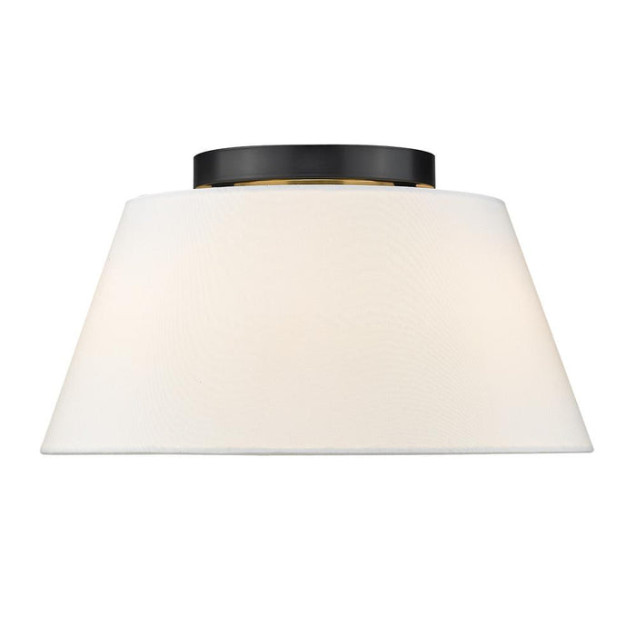 Golden 3189-FM BLK-MWS Three Light Flush Mount, Matte Black
