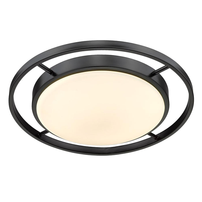 Golden 9130-FM17 BLK-OP LED Flush Mount, Matte Black