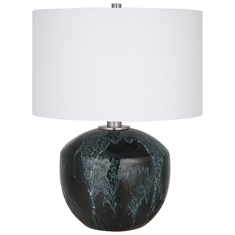 Uttermost 29995-1 One Light Table Lamp, Brushed Nickel