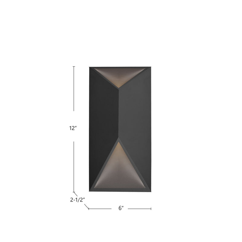 Kuzco Lighting EW60312-BK LED Outdoor Wall Mount, Black