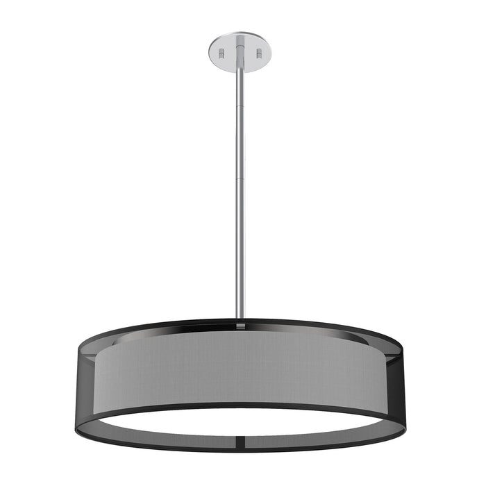 Kuzco Lighting PD7920-BOR LED Pendant, Black Organza