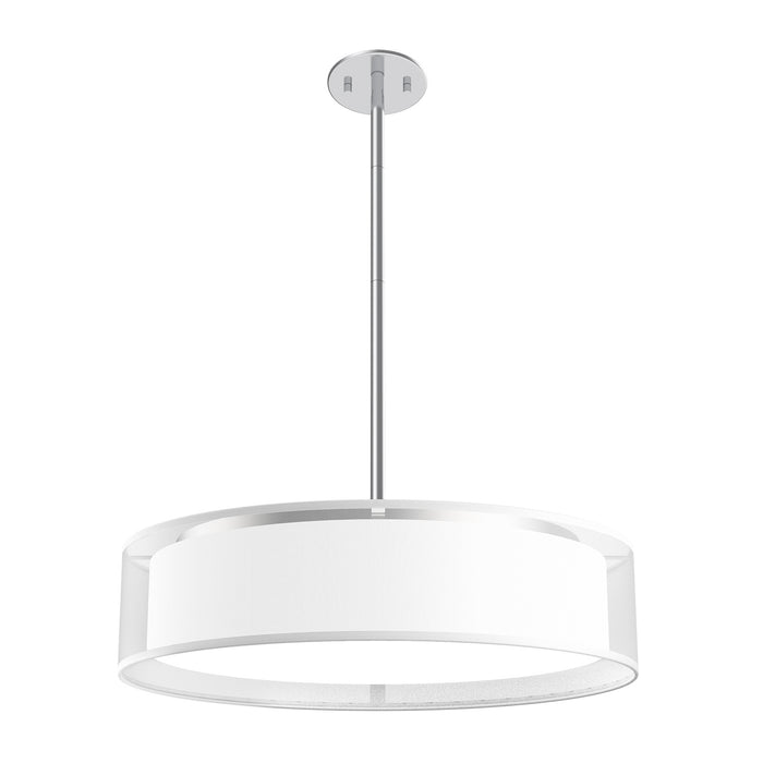 Kuzco Lighting PD7920-WOR LED Pendant, White Organza