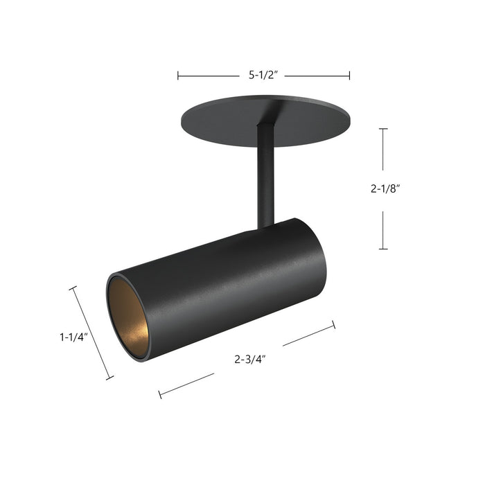 Kuzco Lighting SF15701-BK LED Semi-Flush Mount, Black